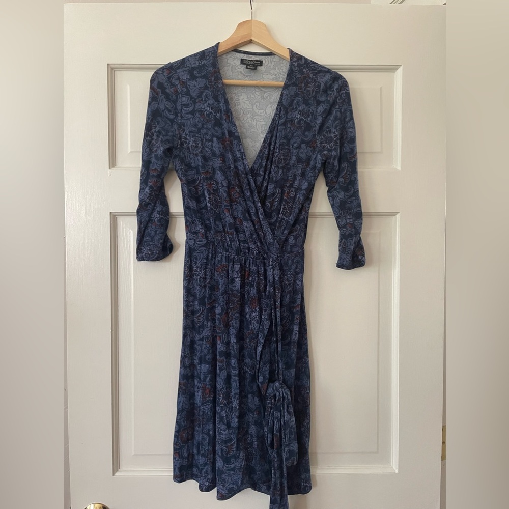 Lucky Brand Wrap Long Sleeve Mini Dress